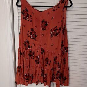 Flowy, Floral Baby-Doll Tank Top Torrid Size 2